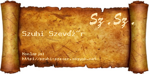 Szuhi Szevér névjegykártya